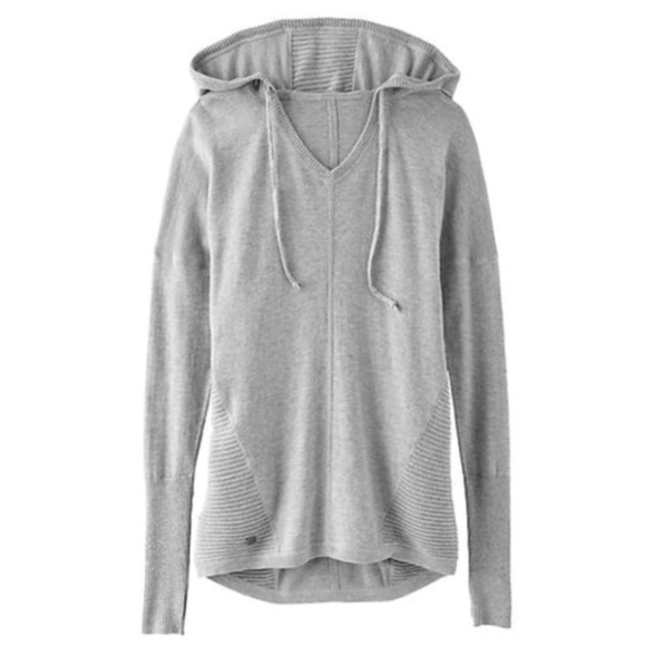 Athleta Tops - Athleta Metta Hoodie Sweater - Medium Gray Heather